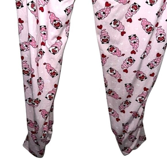 Fabulous Just Like You XL Pink Pajama Pants With Heart & Dog Print - Picture 5 of 9